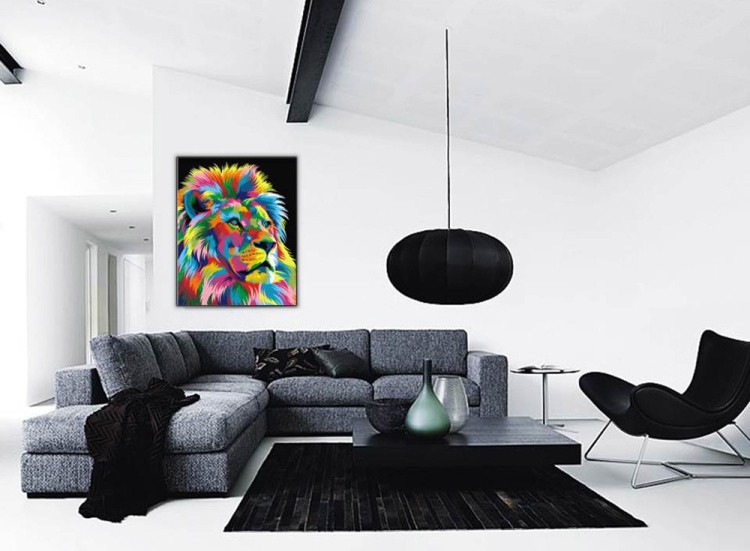 Картина по номерам «Королевский радужный лев» — картинка 2