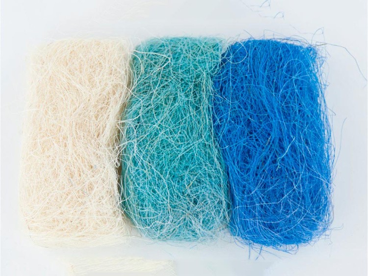 Сизалевое волокно MIX, цвет: 04 белый/голубой/синий 30 г, Blumentag — картинка 2