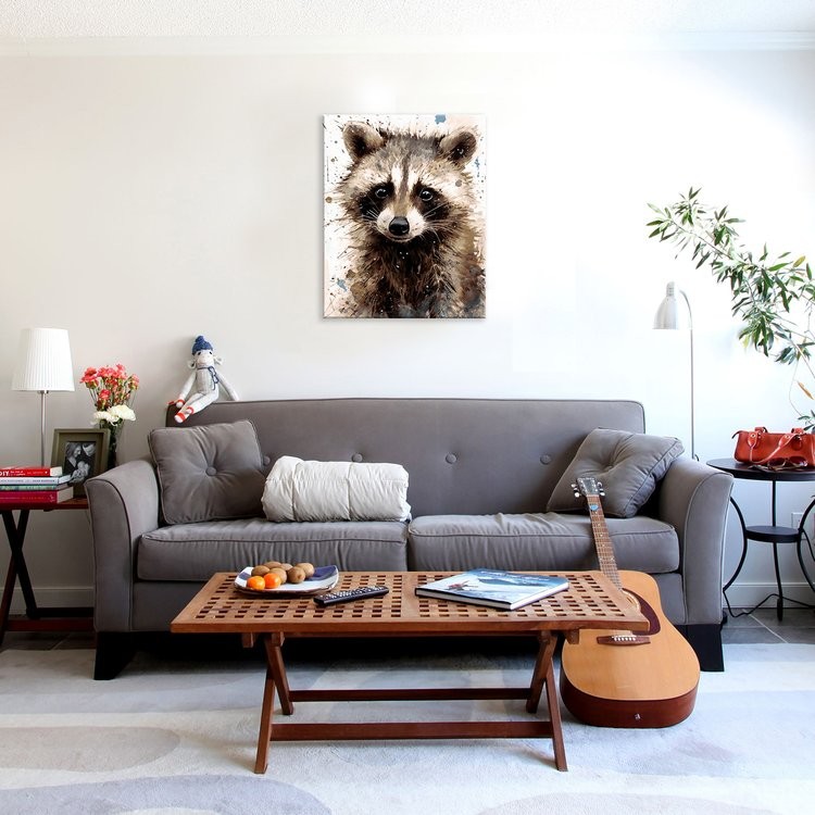 Картина по номерам «Малыш енот» — картинка 3