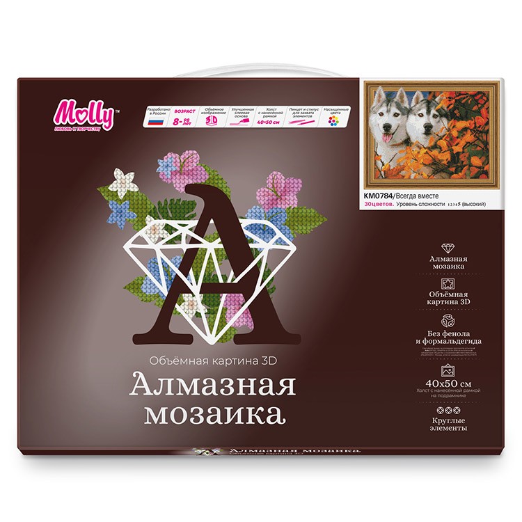 Алмазная вышивка 5D «Всегда вместе» — картинка 2