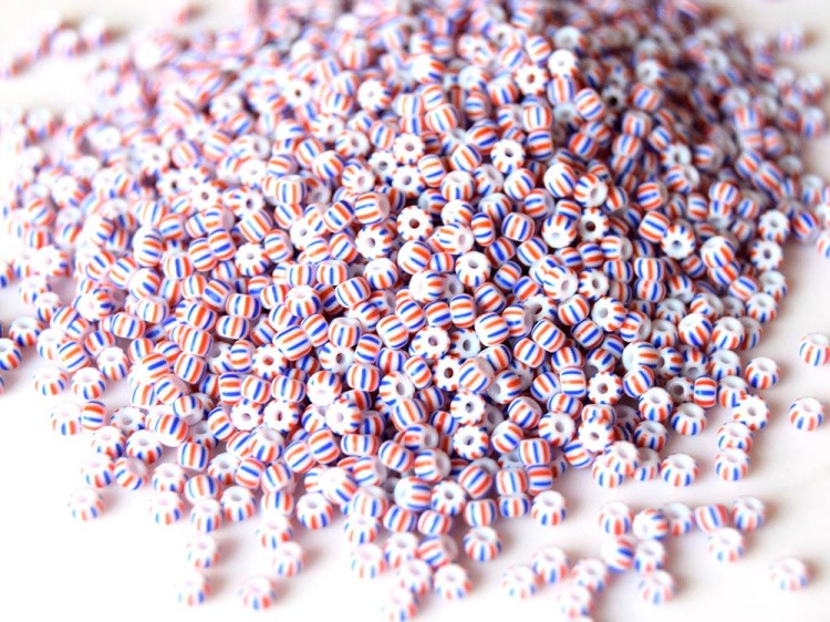 Бисер Preciosa Чехия 311-19001, 10/0, 50 г, цвет: 03931 полосатый — картинка 2