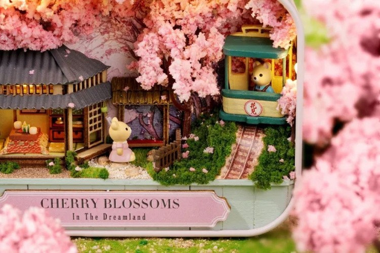 Сборная модель (румбокс) в шкатулке «Вишня в цвету» — картинка 9