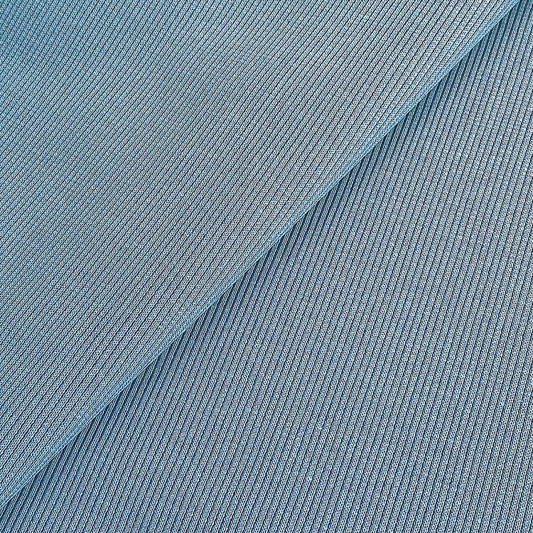 Ткань трикотаж Кашкорсе с лайкрой, 15 м, ширина 120 см, цвет: голубой, TBY — картинка 3