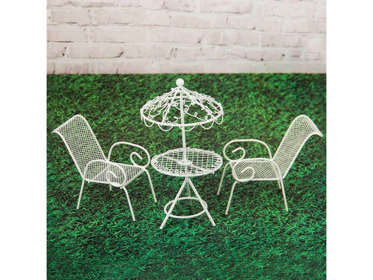 Садовая миниатюра MET-034 Мебельный гарнитур, металл 3 предмета, Blumentag — картинка 2