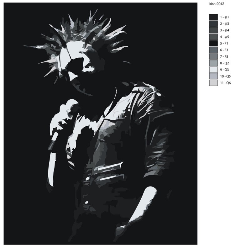 Картина по номерам «КиШ Король и Шут: Михаил Горшенев 7» — картинка 2