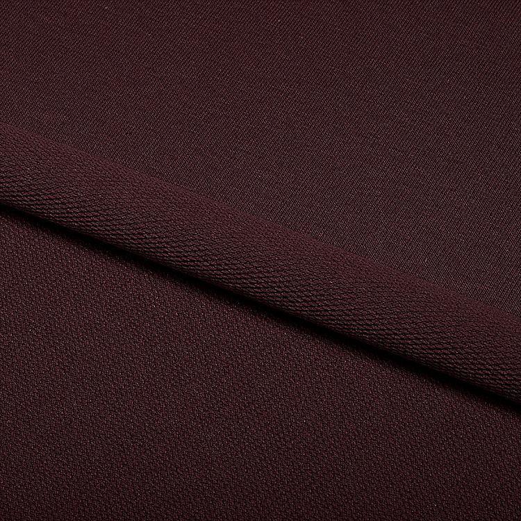 Ткань трикотаж Футер 2х нитка, петля, с лайкрой, 6 м, ширина 180 см, 230 г/м2, пенье, цвет: слива, TBY — картинка 4