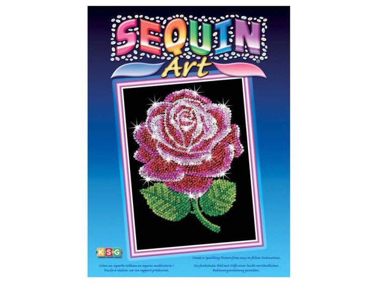 Мозаика из пайеток «Роза» — картинка 2