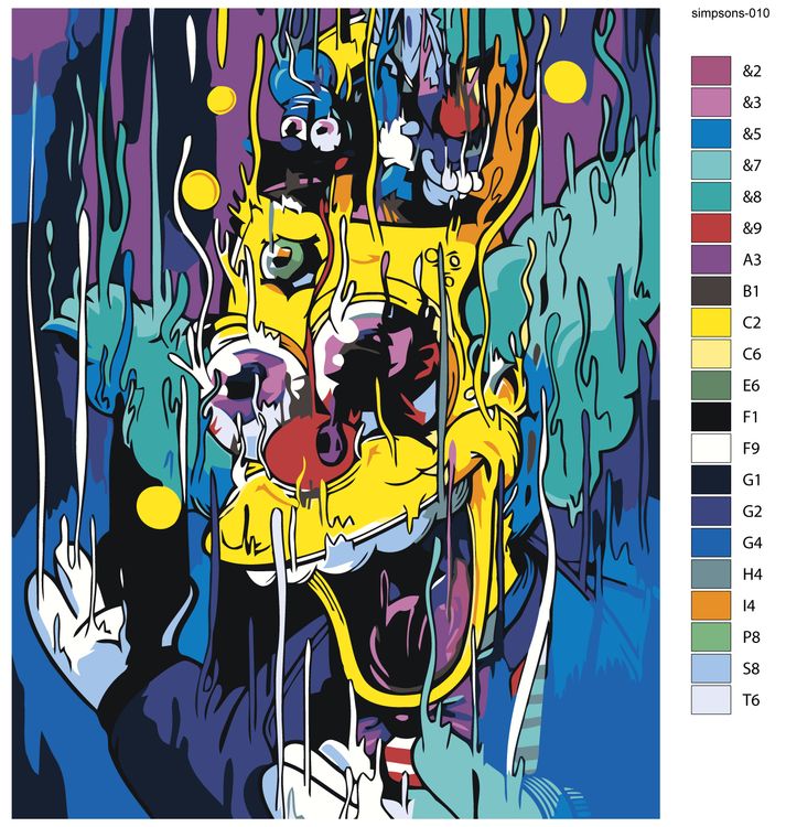 Картина по номерам «Simpsons Симпсоны: Клоун Красти» — картинка 2