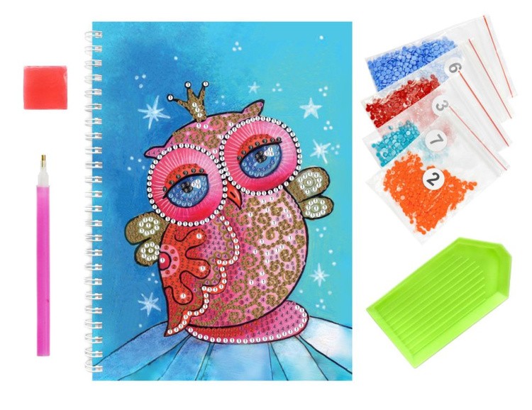 Алмазная мозаика - тетрадь «Совушка» — картинка 6