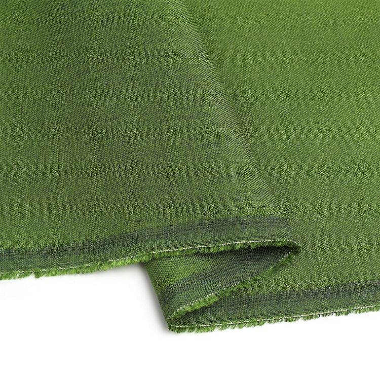 Ткань льняная, 190 г/м², 5 м x 140 см, цвет: зеленый чай, TBY — картинка 4