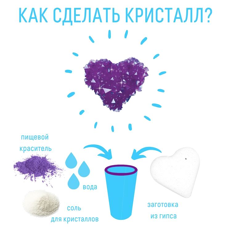 Набор для выращивания кристаллов «Сердце фиолетовое», Bumbaram — картинка 3