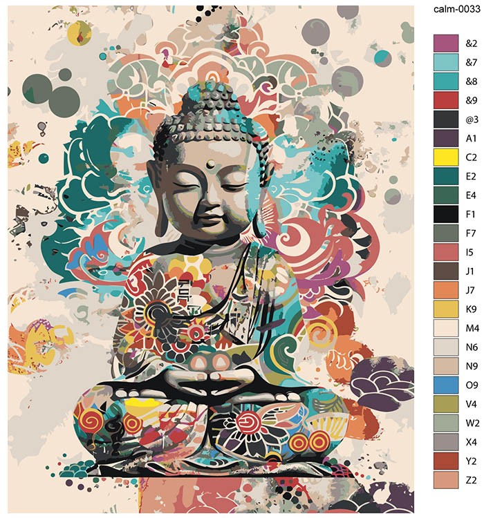 Картина по номерам «Религия буддизм: маленький Будда арт» EVEE-calm ...