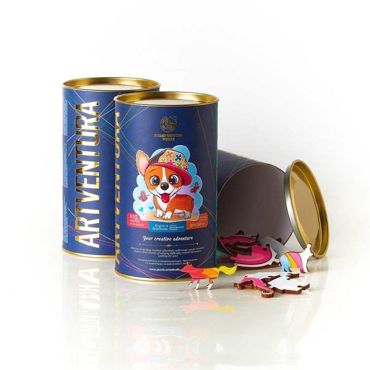 Деревянные пазлы Артвентура «Корги в бейсболке» — картинка 3