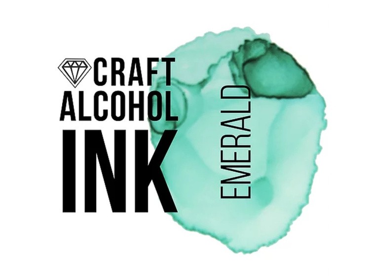 Алкогольные чернила изумруд (Emerald) 30 мл, Craft Alcohol INK — картинка 2