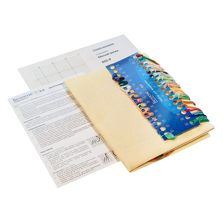 Подушка «Милый ангел» (канва бежевая) — картинка 2