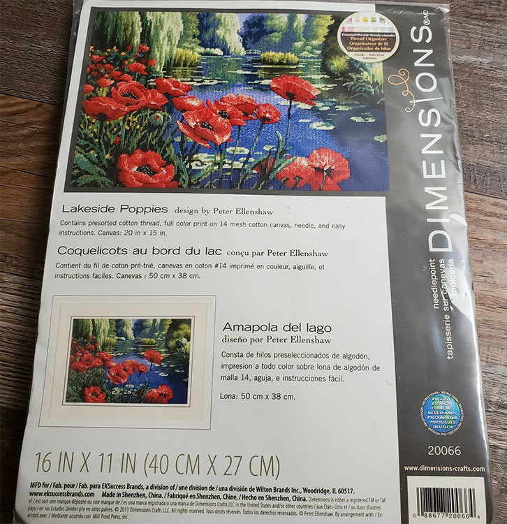 Набор для вышивания «Маки на берегу озера» — картинка 3