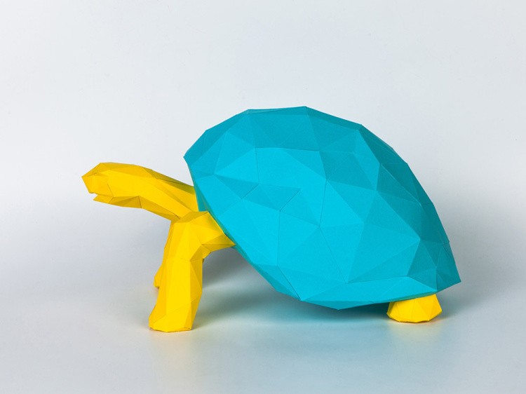 Бумажная модель для склеивания фигура «Черепаха» — картинка 2