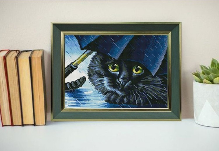 Алмазная вышивка «Синий зонт» — картинка 6