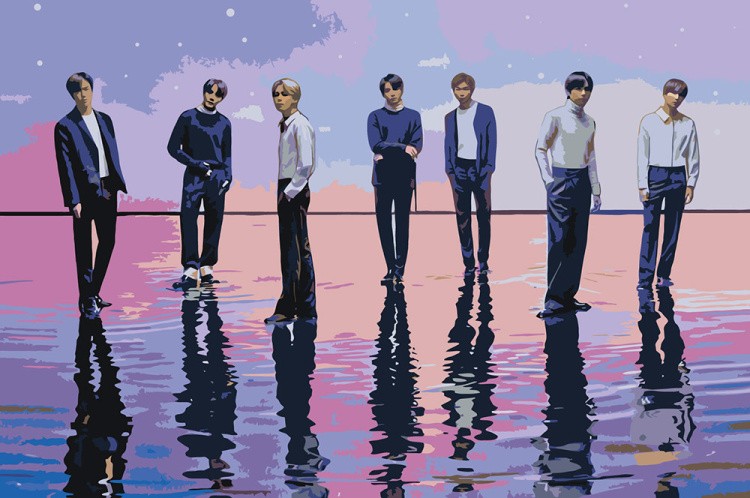 Картина по номерам «Корейская K-POP группа BTS 2»