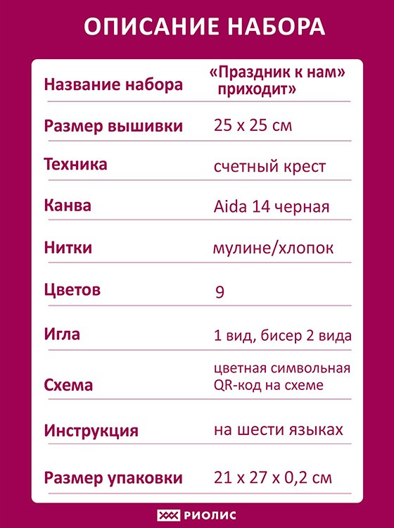 Набор для вышивания «Праздник к нам приходит» — картинка 5