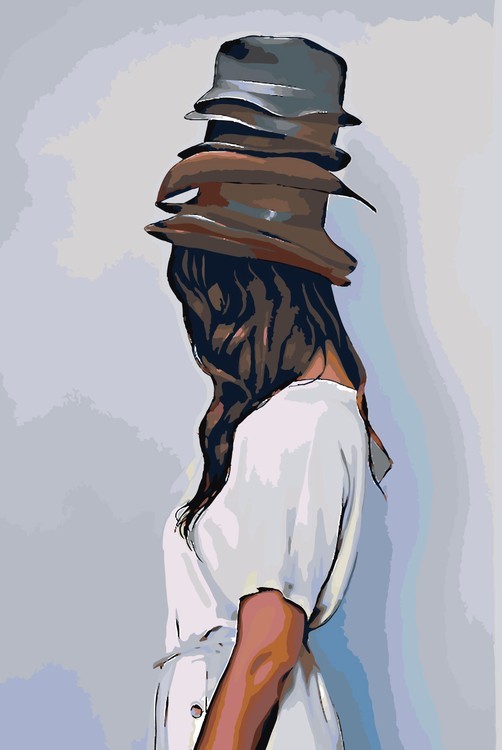 Картина по номерам «Шляпы и девушка»