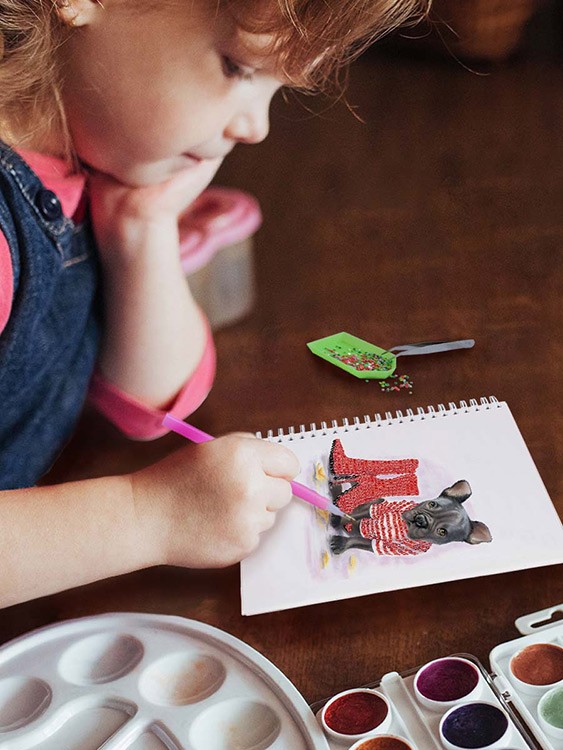 Алмазная мозаика - тетрадь «Скучаю», клетка 48 листов — картинка 3