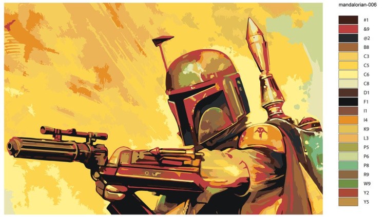 Картина по номерам «Звёздные войны - Мандалорец 4» — картинка 2