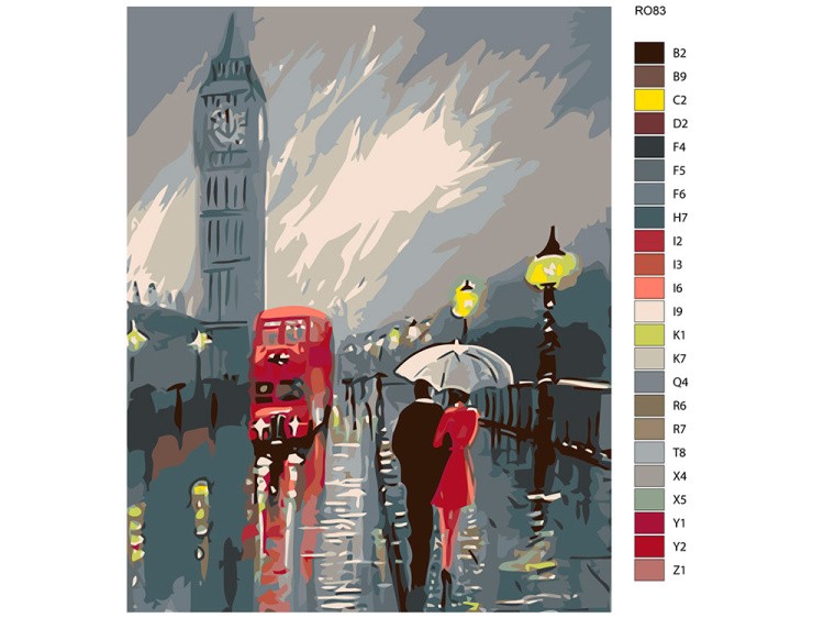 Картина по номерам «Прогулка по Лондону» — картинка 2