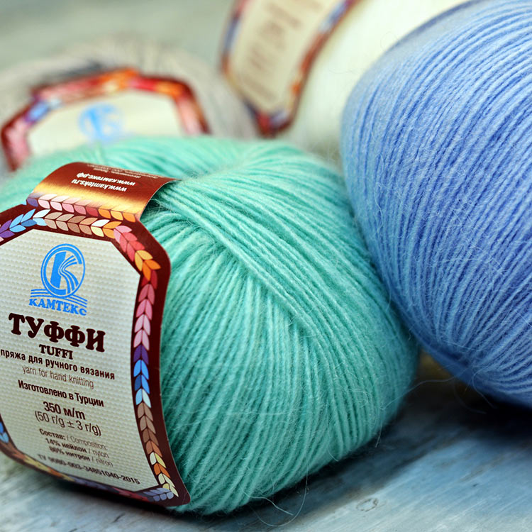 Пряжа Камтекс Туффи (023), светло-бирюзовый, 5 шт. по 50 г — картинка 2