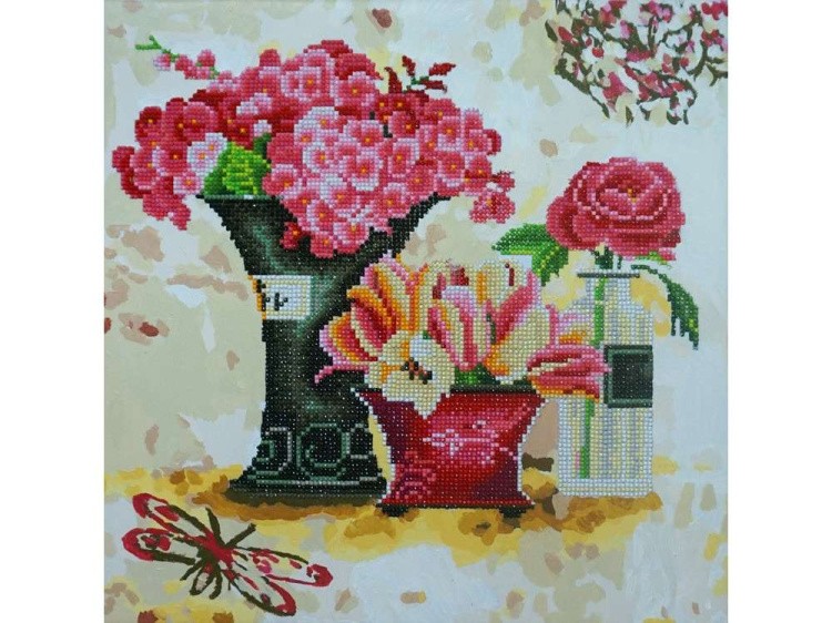Алмазная картина-раскраска «Розовый аромат» — картинка 2