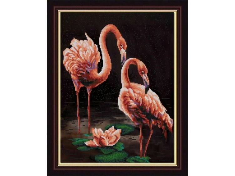 Рисунок на ткани «Фламинго»