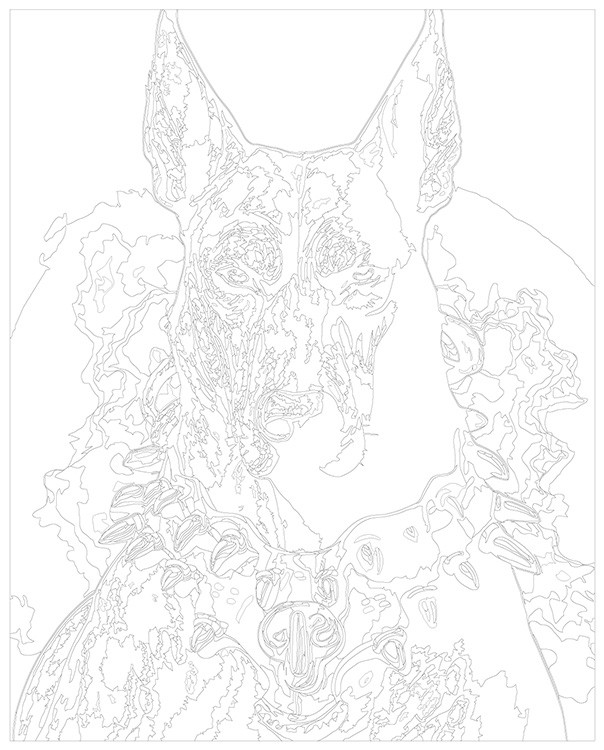 Картина по номерам «Грозная собака доберман с шипами» — картинка 3