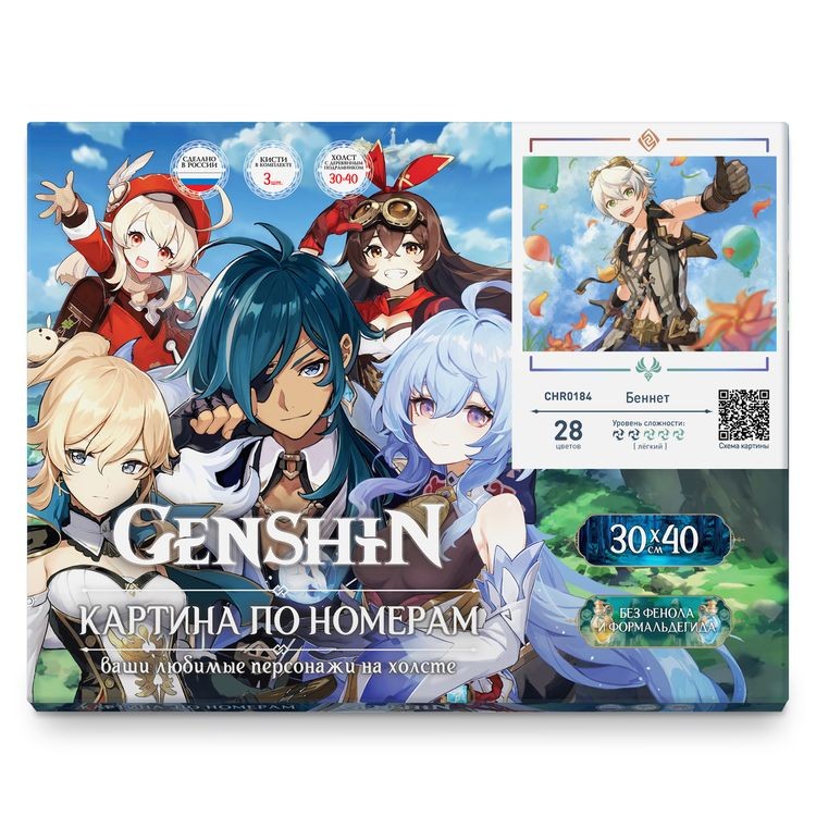 Картина по номерам «Геншин. Беннет» — картинка 3