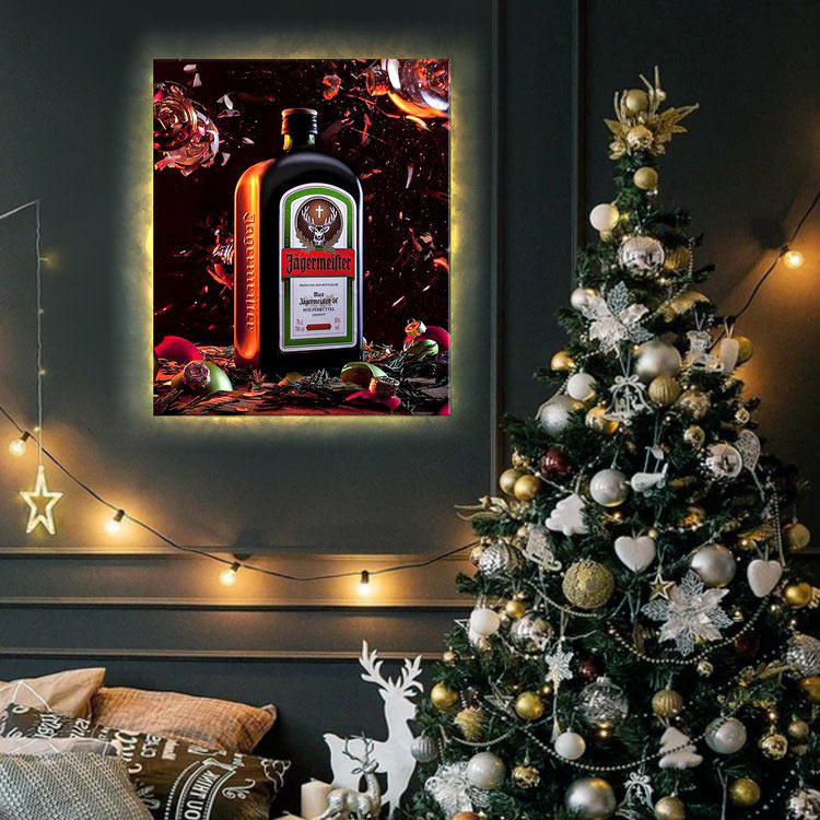 Картина по номерам «Новогодний бальзам» LED подсветка — картинка 3