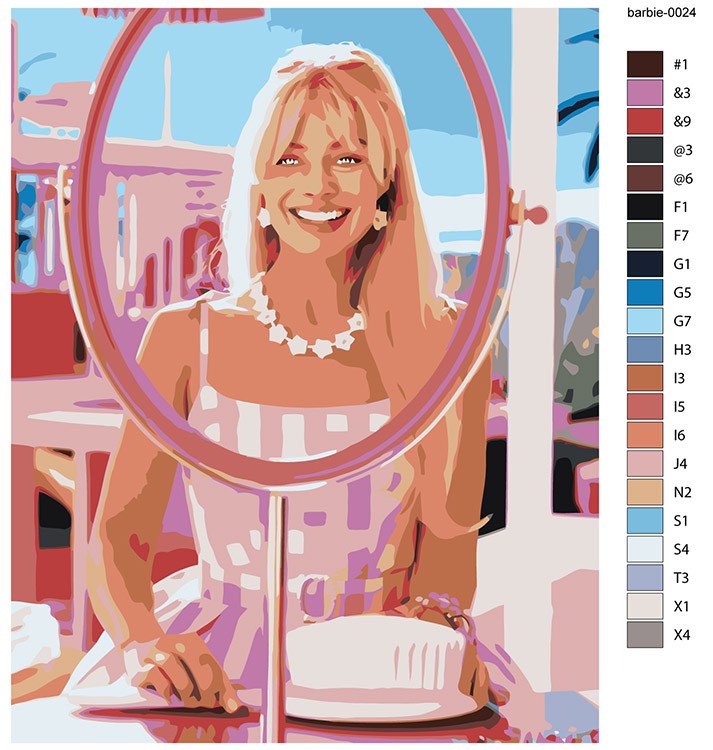 Картина по номерам «Барби: Марго Робби в розовом» — картинка 2