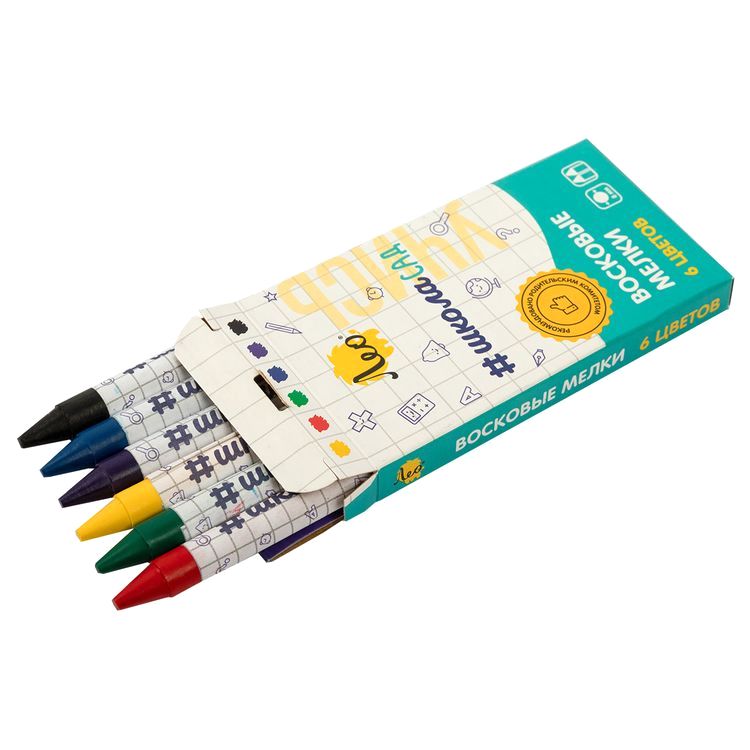 Восковые мелки «Лео. Учись», 6 цв. — картинка 2