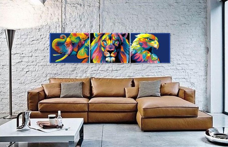 Картина по номерам «Радужный слон» — картинка 4