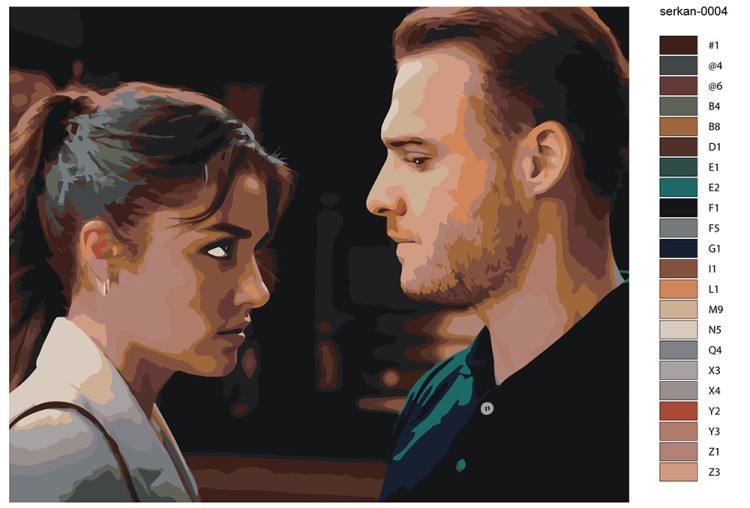 Картина по номерам «Постучись в мою дверь: Эда и Серкан Болат 7» — картинка 2