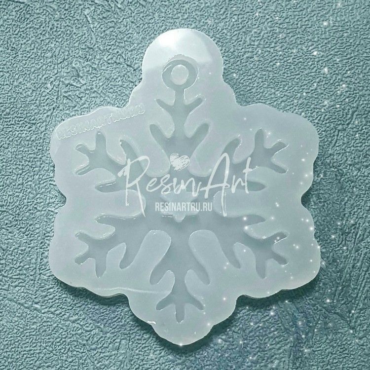 Елочная игрушка Снежинка №2 - Силиконовый молд, ResinArt — картинка 2