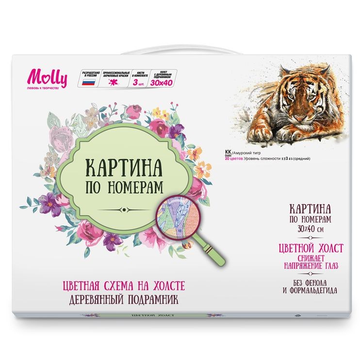 Картина по номерам «Амурский тигр» — картинка 2