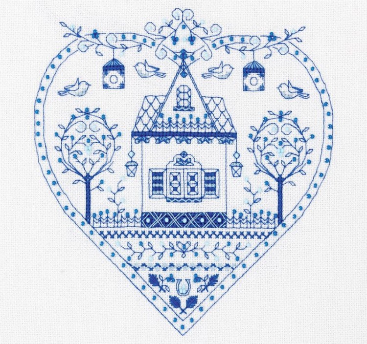 Набор для вышивания «Синее сердечко»