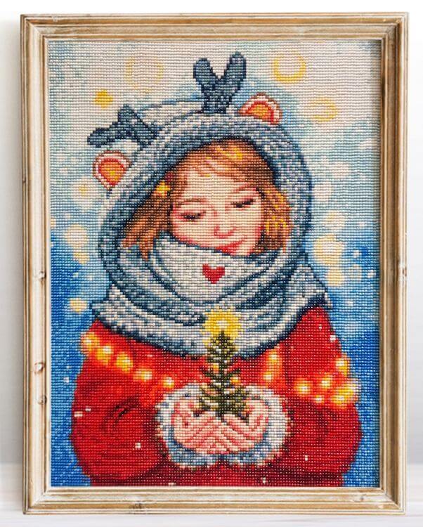 Алмазная вышивка «Зимнее чудо» — картинка 3