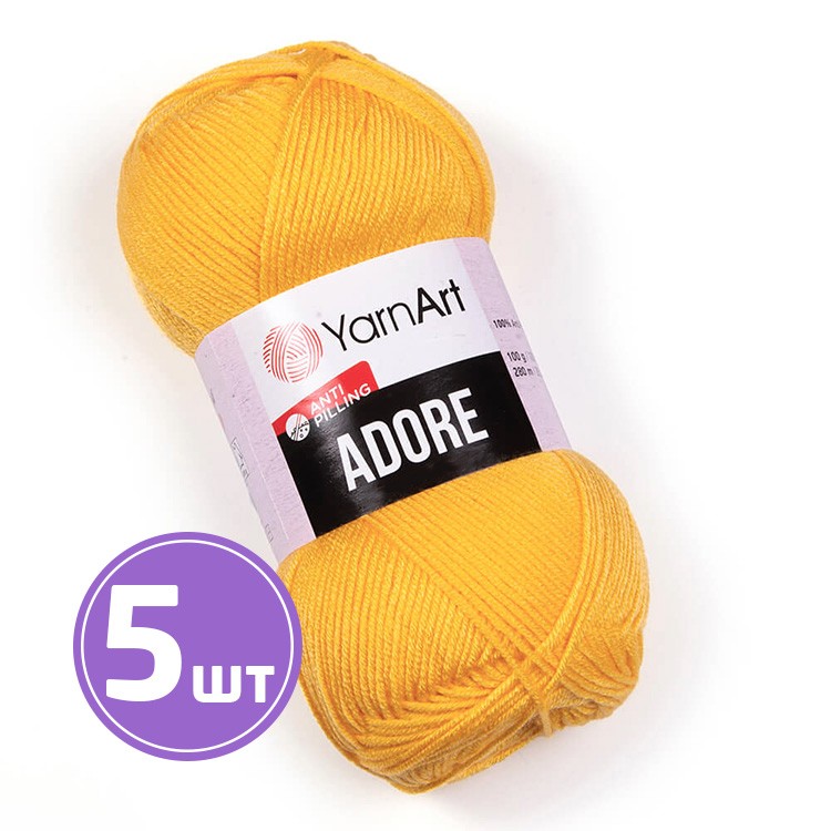 Пряжа YarnArt Adore (355), дыня, 5 шт. по 100 г