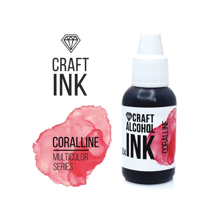 Алкогольные чернила коралловый (Coralline) 20 мл, Craft Alcohol INK