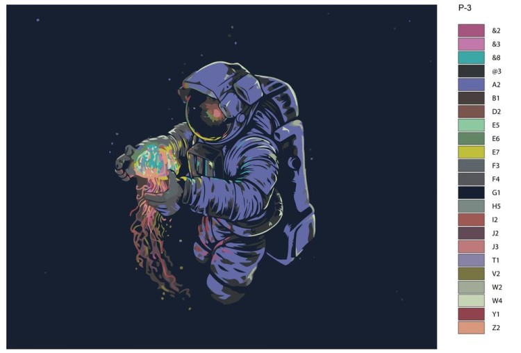 Картина по номерам «Космическая находка» — картинка 2