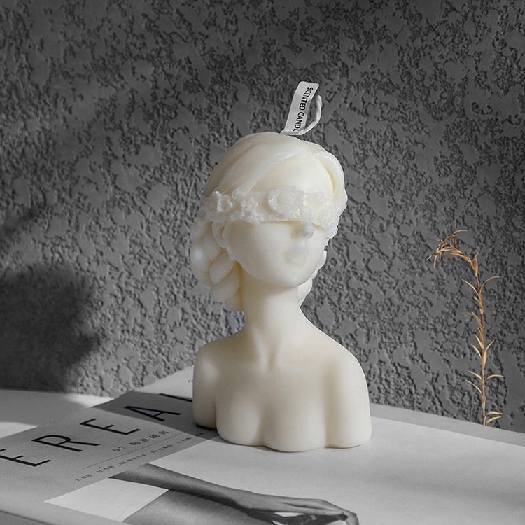 Силиконовый молд - Свеча фигура девушки, 10x8см, 1 шт. — картинка 3