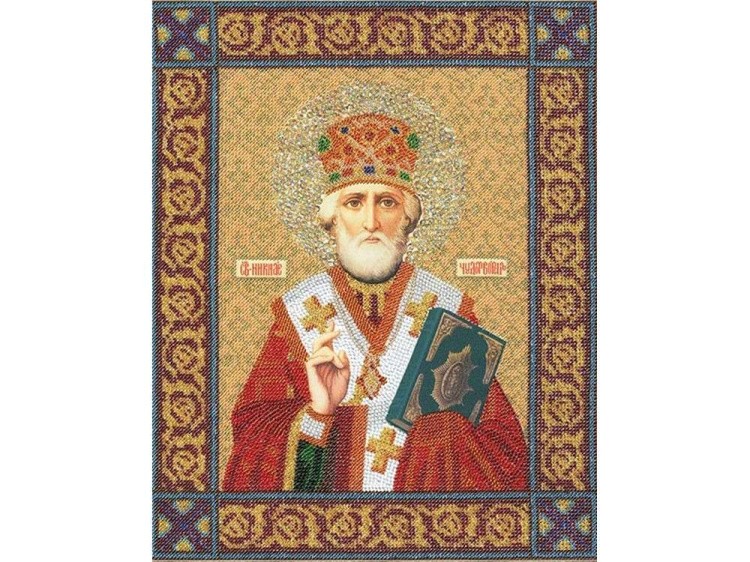 Набор вышивки бисером «Икона «Святой Николай Чудотворец»»