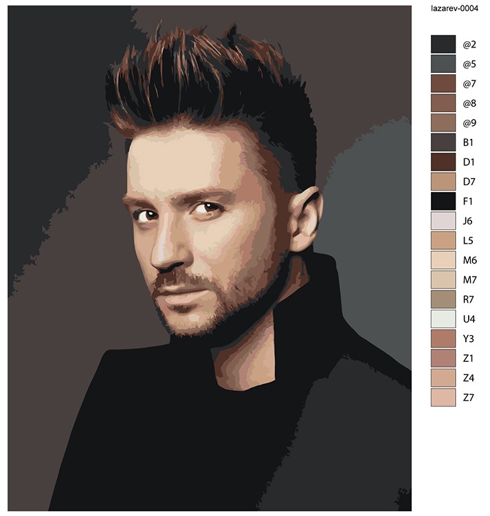 Картина по номерам «Российский музыкант Сергей Лазарев 4» — картинка 2