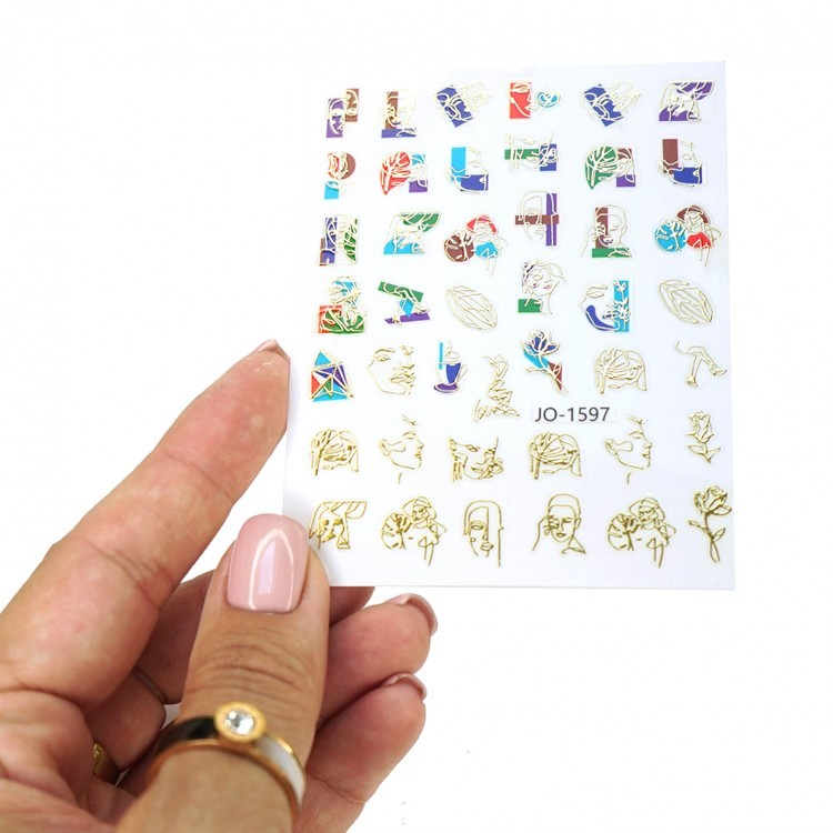 Декоративные наклейки с металлизированным эффектом №8, 12x8 см, 1 шт. — картинка 3