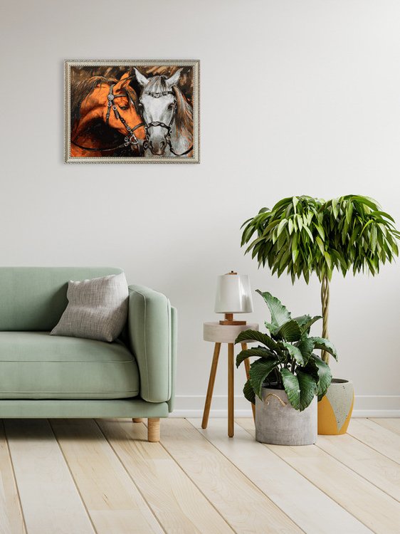 Картина по номерам «Белая и гнедая» — картинка 8